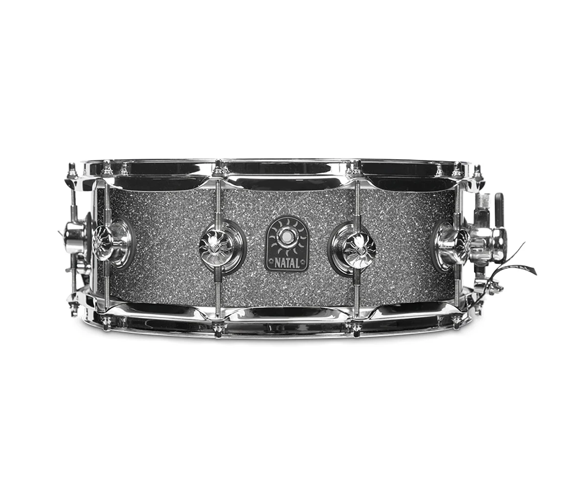 Natal Originals Maple 14" x 5.5" Snare Drum in Silver Sparkle