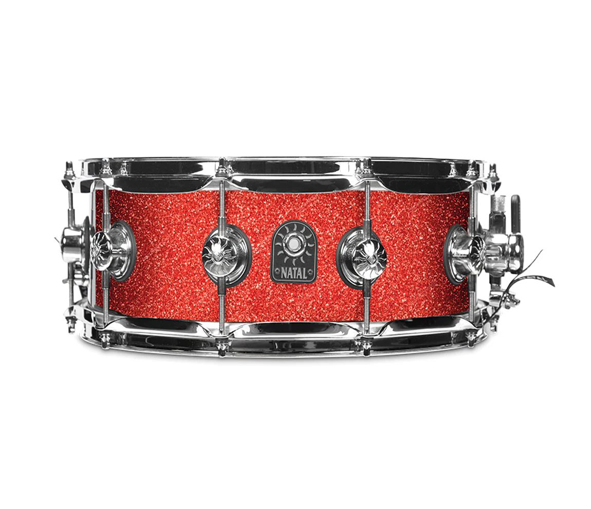 Natal Originals Maple 14" x 6.5" Snare Drum in Red Sparkle