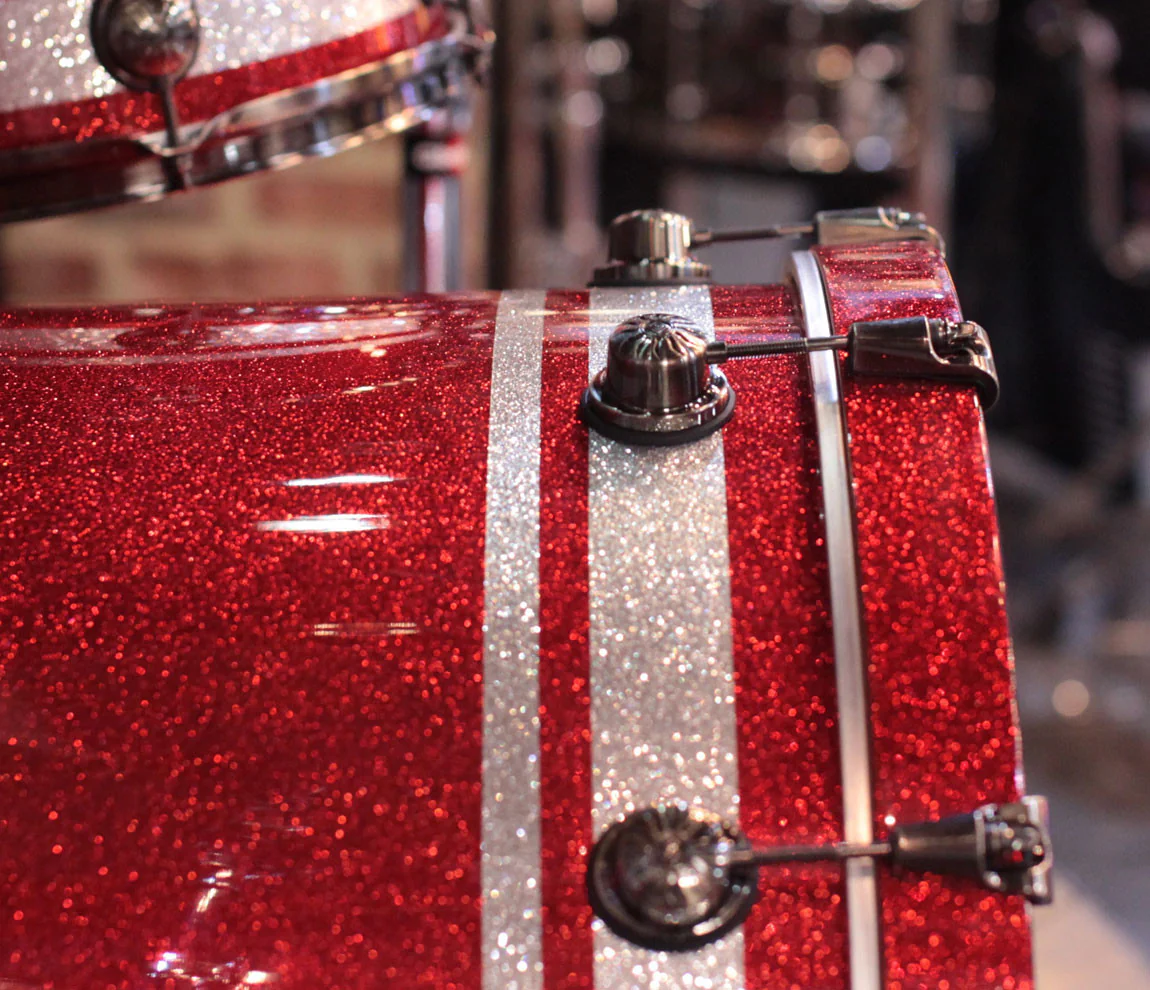 Natal "The Originals" 4-Piece Birch Rock Shell Pack in Red Sparkle/Silver Sparkle Split Lacquer - Image 6
