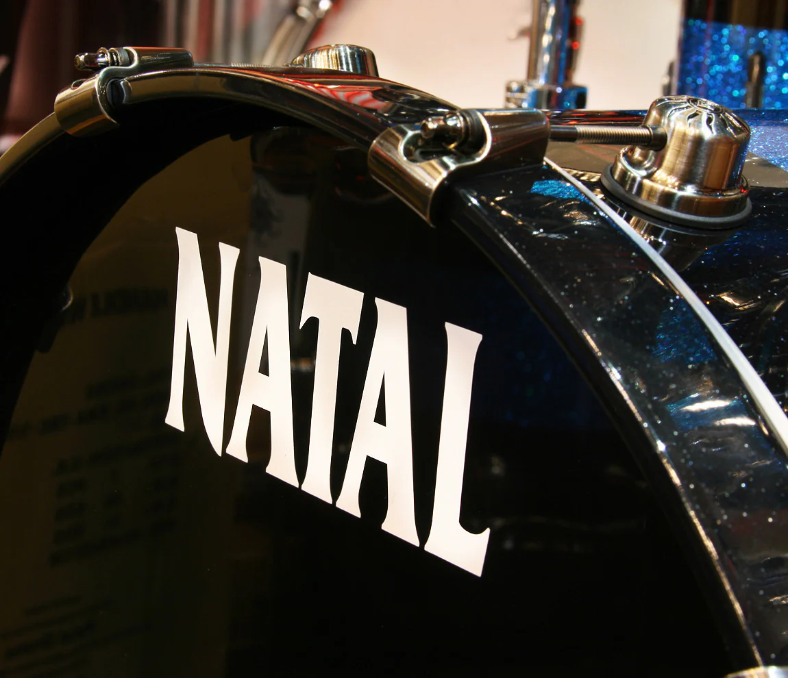 Natal 'The Originals' Split Lacquer TRC 4-Piece Maple Shell Pack in Black Sparkle/Blue Sparkle - Image 4