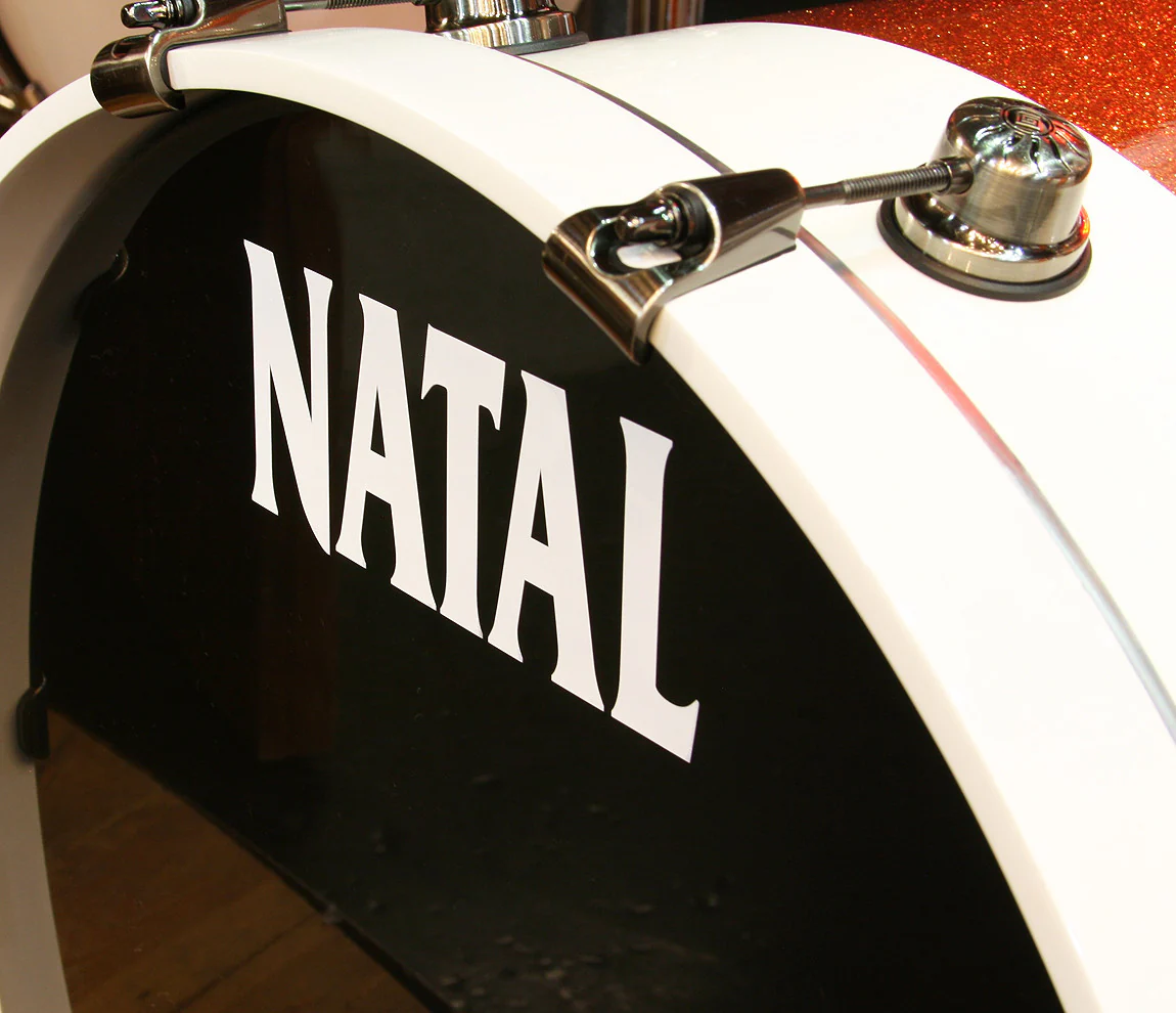 Natal 'The Originals' Split Lacquer TRC 4-Piece Maple Shell Pack in White/Orange Sparkle - Image 4