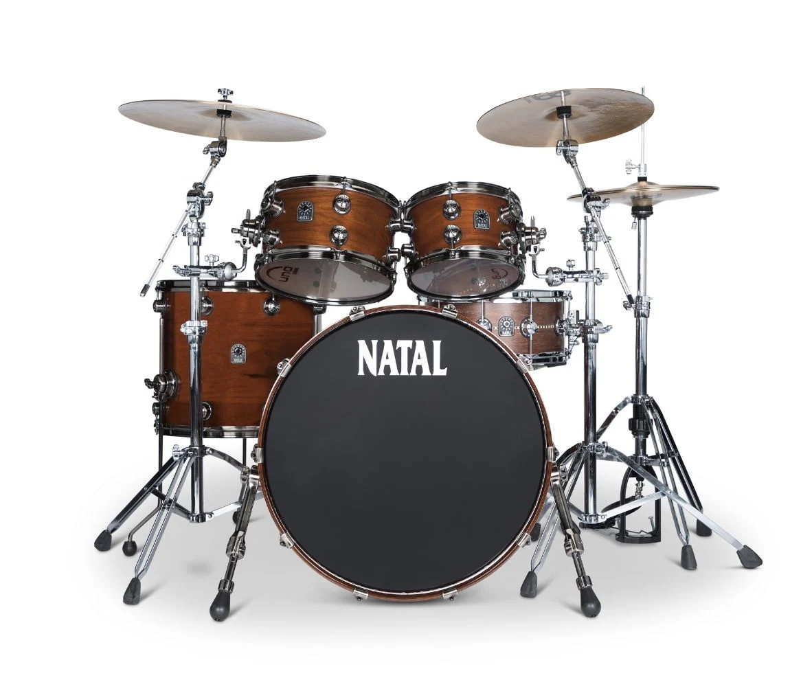 Natal 'The Originals' Walnut Traditional Jazz 18" Shell Pack in Natural Walnut w/ Brushed Nickel Hardware