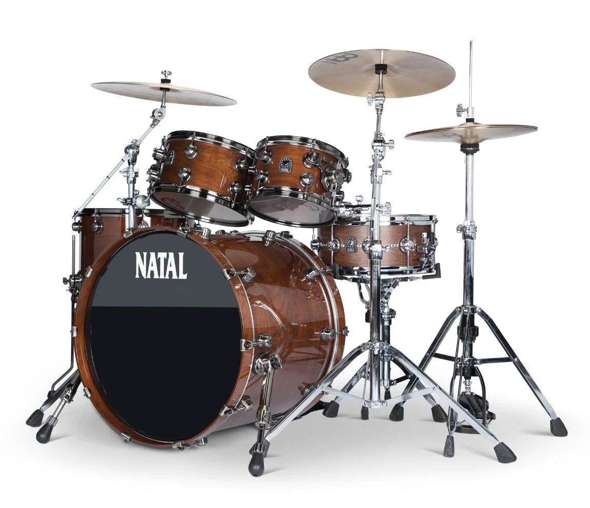 Natal 'The Originals' Walnut Traditional Jazz 18" Shell Pack in Natural Walnut w/ Brushed Nickel Hardware - Image 3