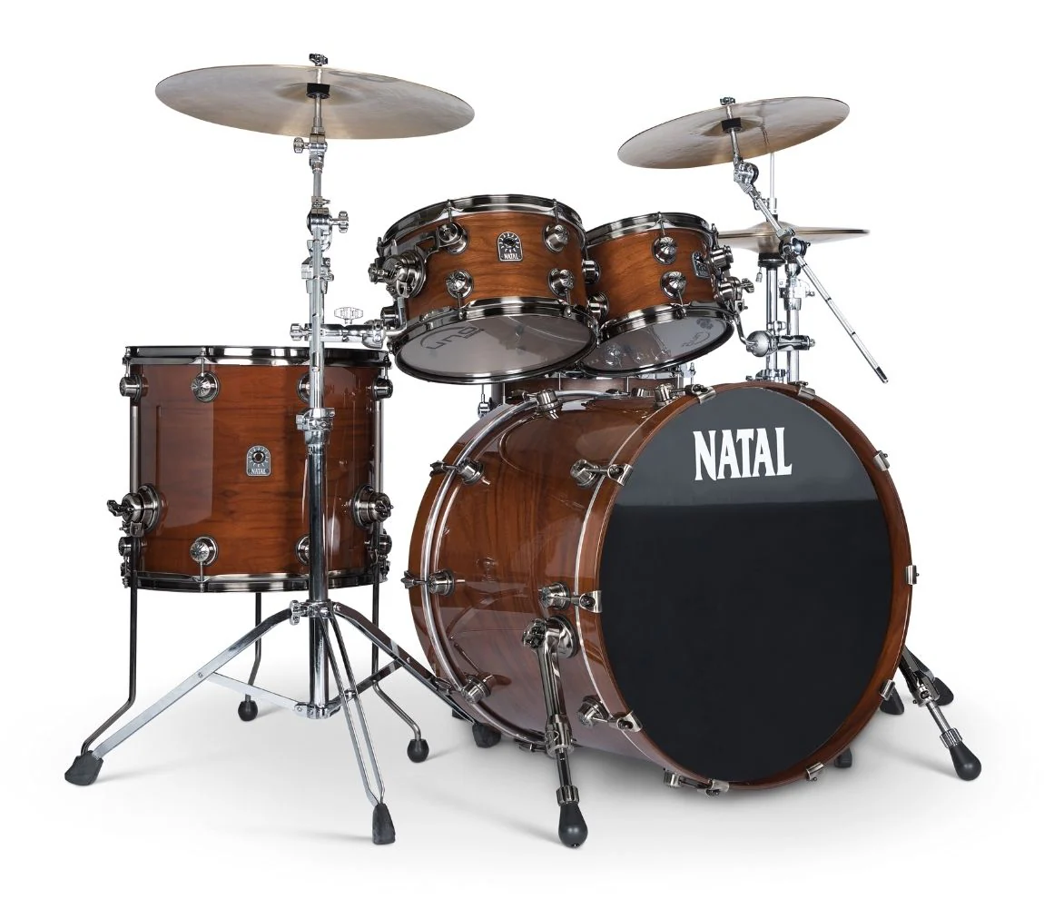Natal 'The Originals' Walnut Traditional Jazz 18" Shell Pack in Natural Walnut w/ Brushed Nickel Hardware - Image 5