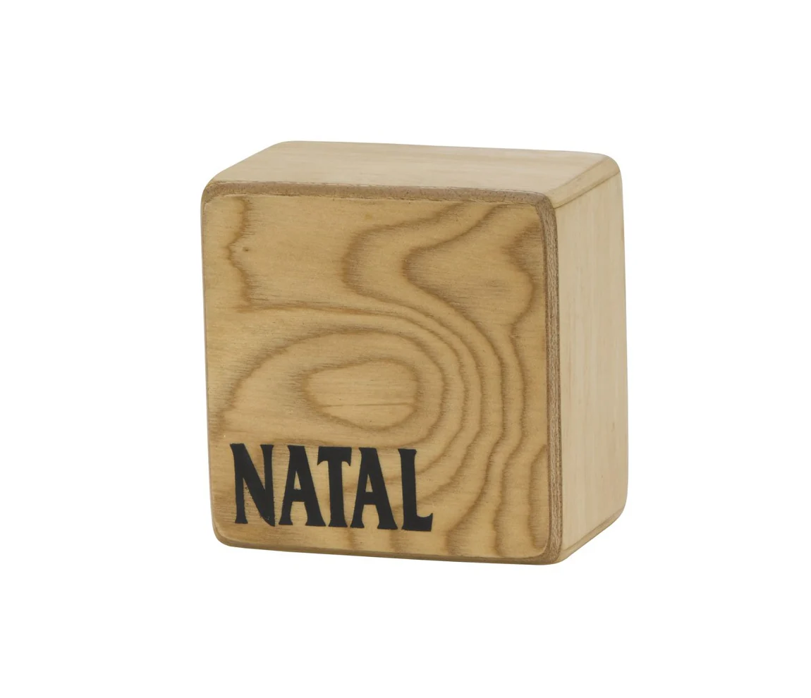 Natal WSK-SQ-MB Square Wood Shaker in Mucha Burl