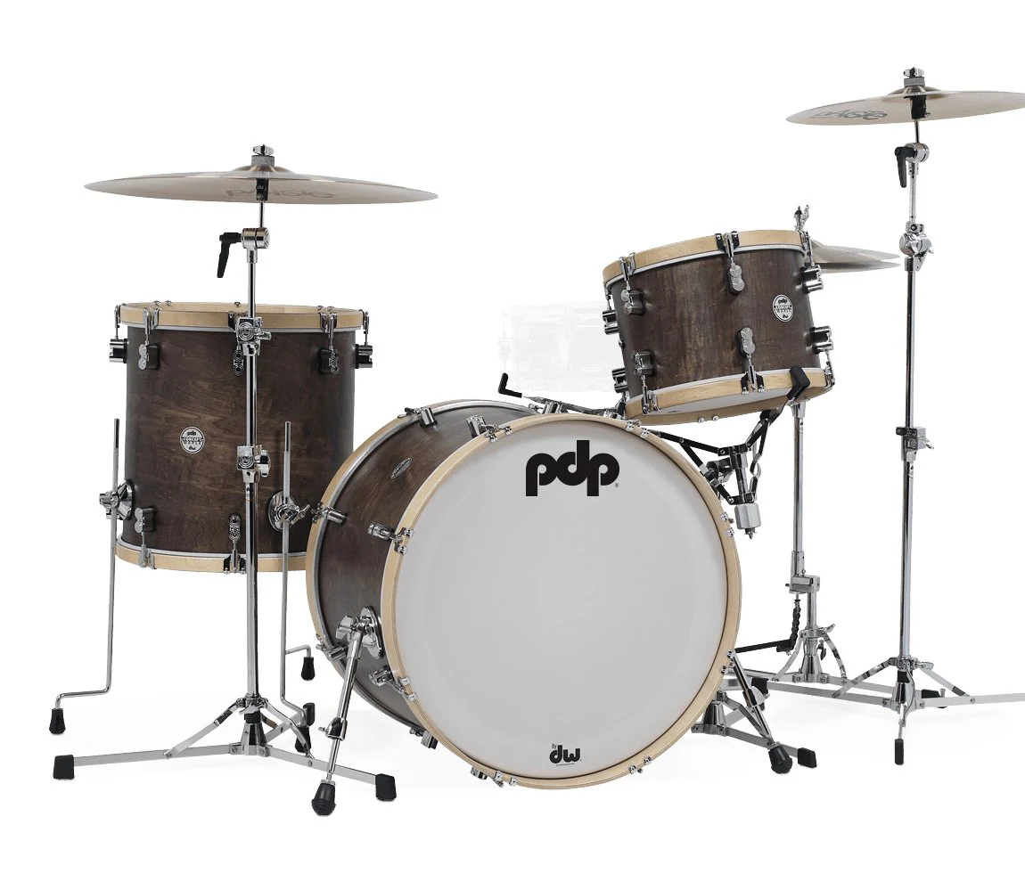 PDP By DW Concept Classic Wood Hoop 24" 3PC Shell Pack Walnut with Natural Hoop