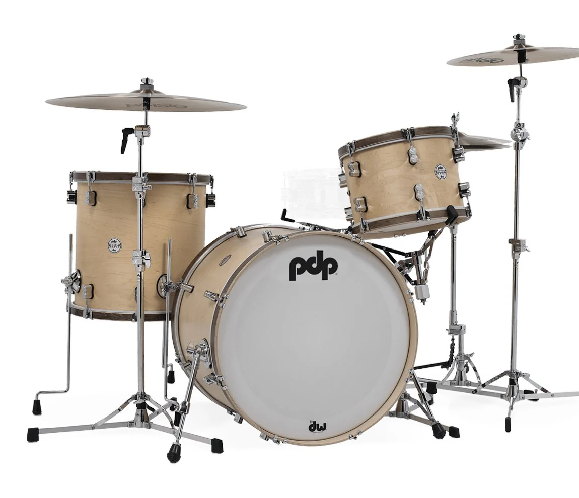 PDP By DW Concept Classic Wood Hoop 26" 3PC Shell Pack Natural with Walnut Hoop