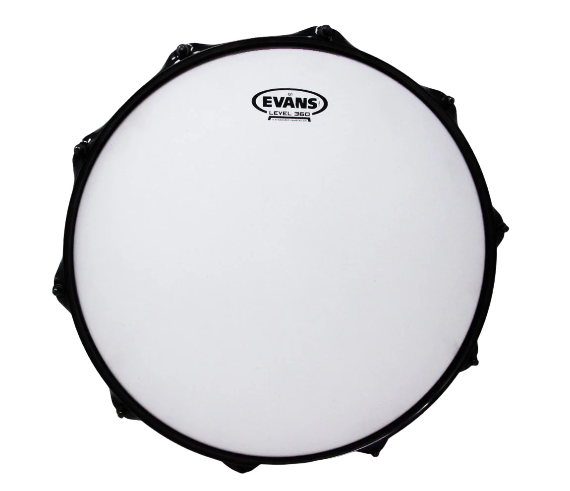 Pork Pie 12 x 7 Little Squealer Snare Drum Birch Maple in Flat Black Lacquer with Black Hardware - Image 5