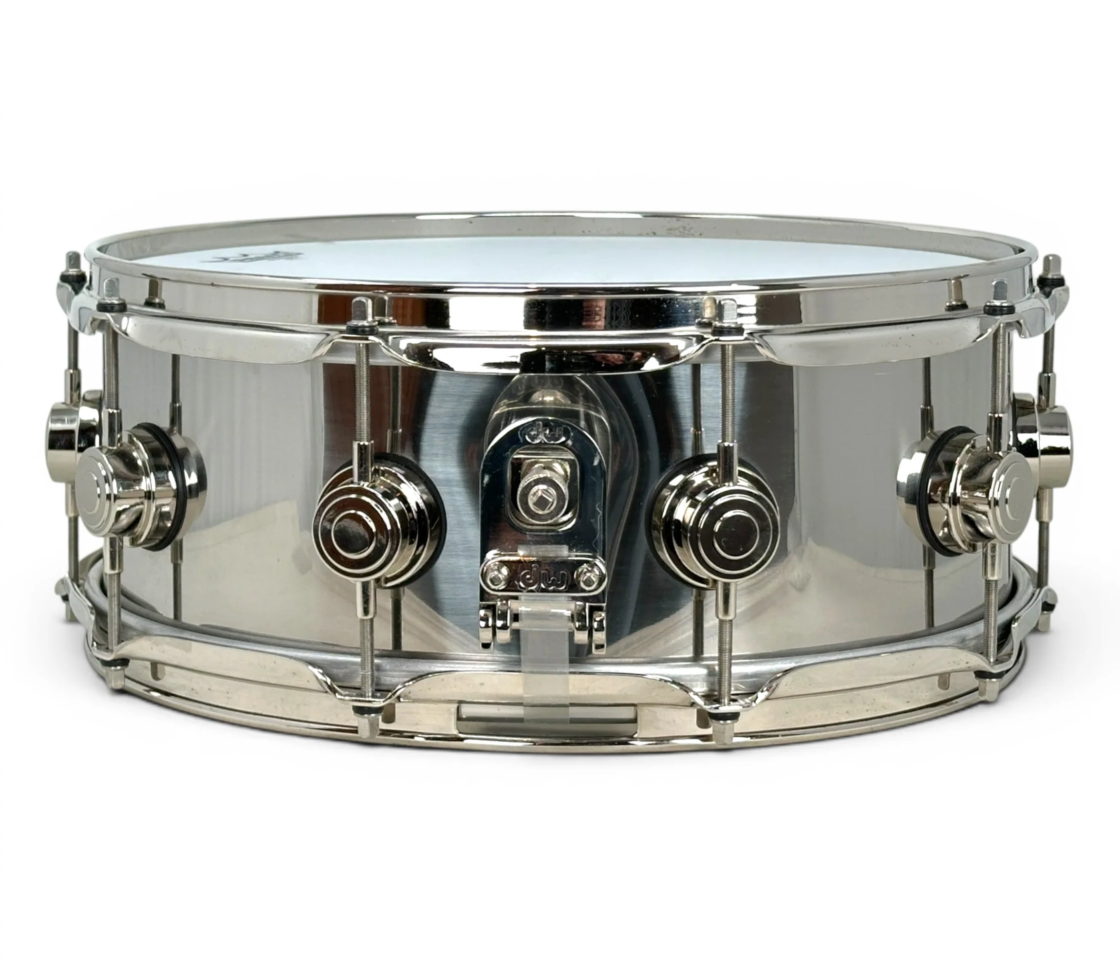 Pre Loved DW Collectors Series 14" x 5.5" Stainless Steel Snare Drum - Image 2