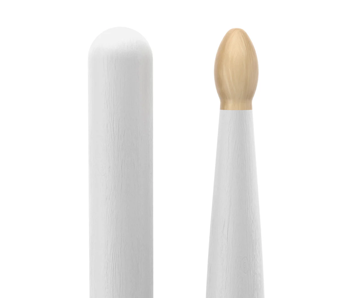 ProMark Classic Forward 5A Painted White Hickory Drumstick, Oval Wood Tip - Image 4