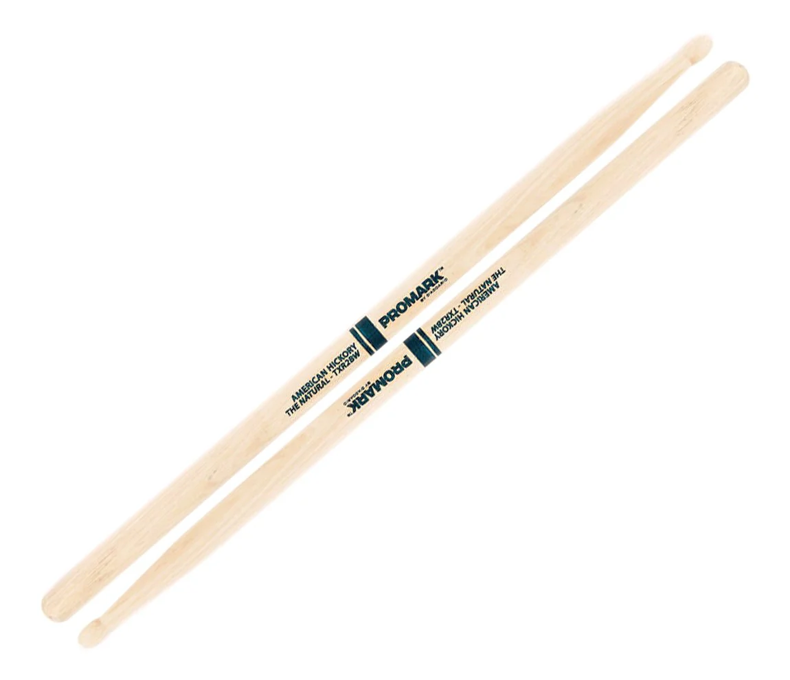 Promark Hickory 2B "The Natural" Wood Tip Drumsticks