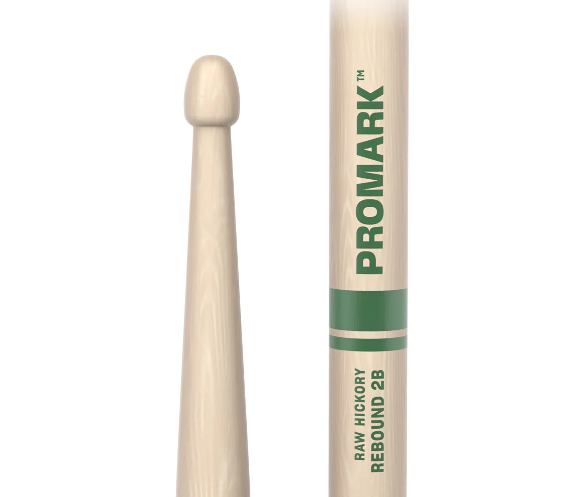 ProMark Rebound 2B Raw Hickory Drumstick, Acorn Wood Tip - Image 2