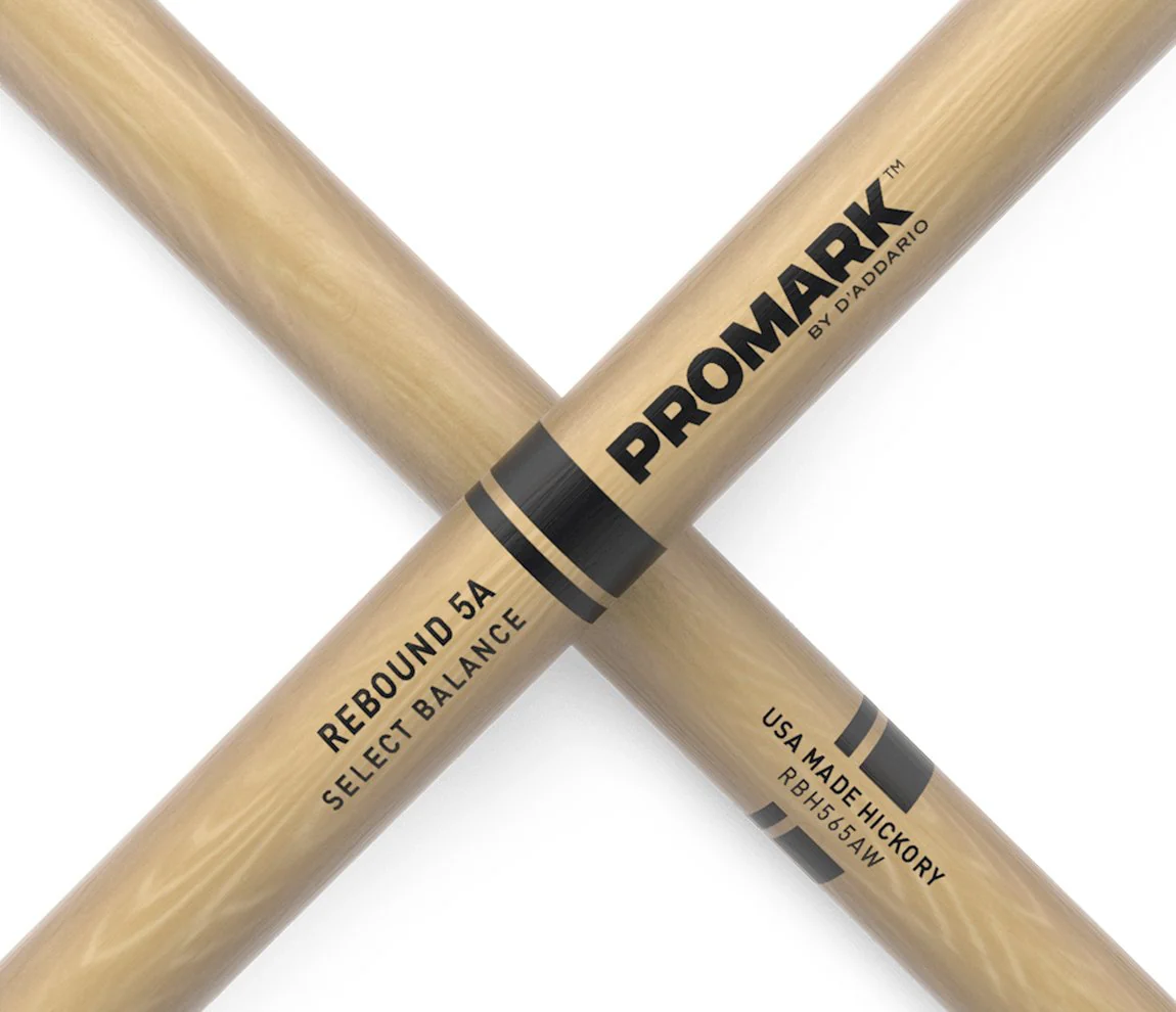 Promark Rebound 5A Hickory Acorn Wood Tip Drumsticks - Image 4