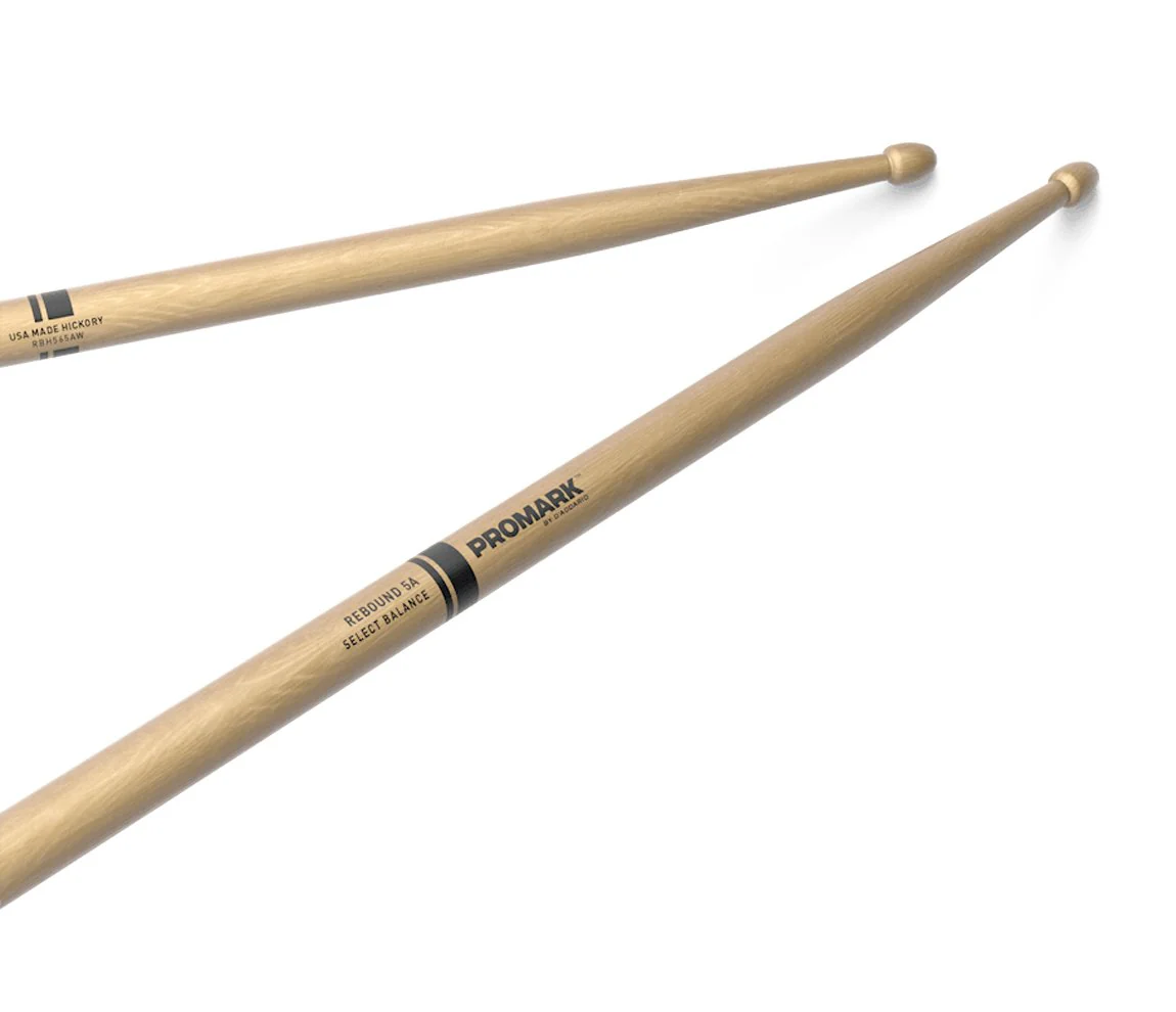 Promark Rebound 5A Hickory Acorn Wood Tip Drumsticks - Image 5