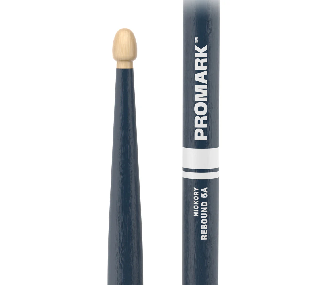 ProMark Rebound 5A Painted Blue Hickory Drumstick, Acorn Wood Tip - Image 2
