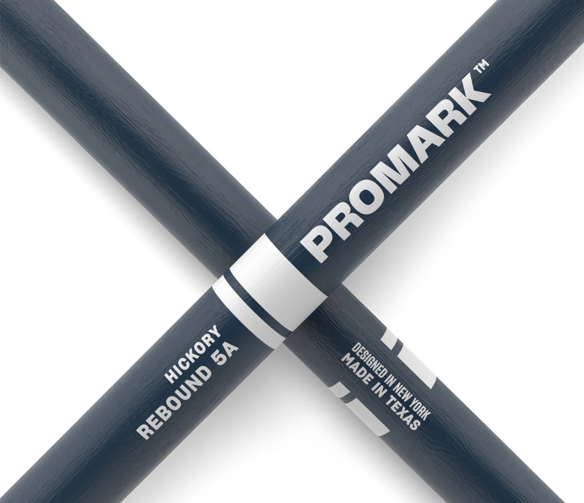 ProMark Rebound 5A Painted Blue Hickory Drumstick, Acorn Wood Tip - Image 5