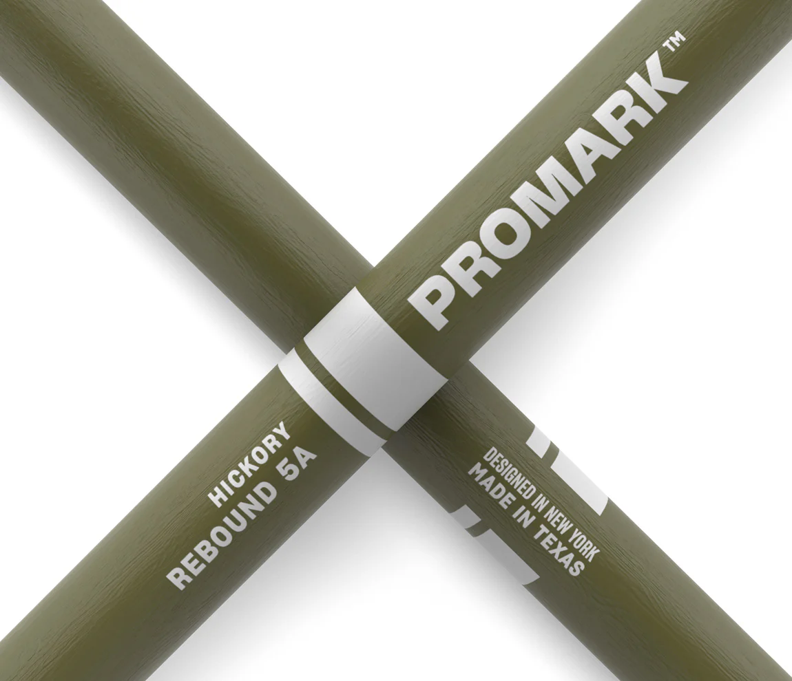 ProMark Rebound 5A Painted Green Hickory Drumstick, Acorn Wood Tip - Image 5