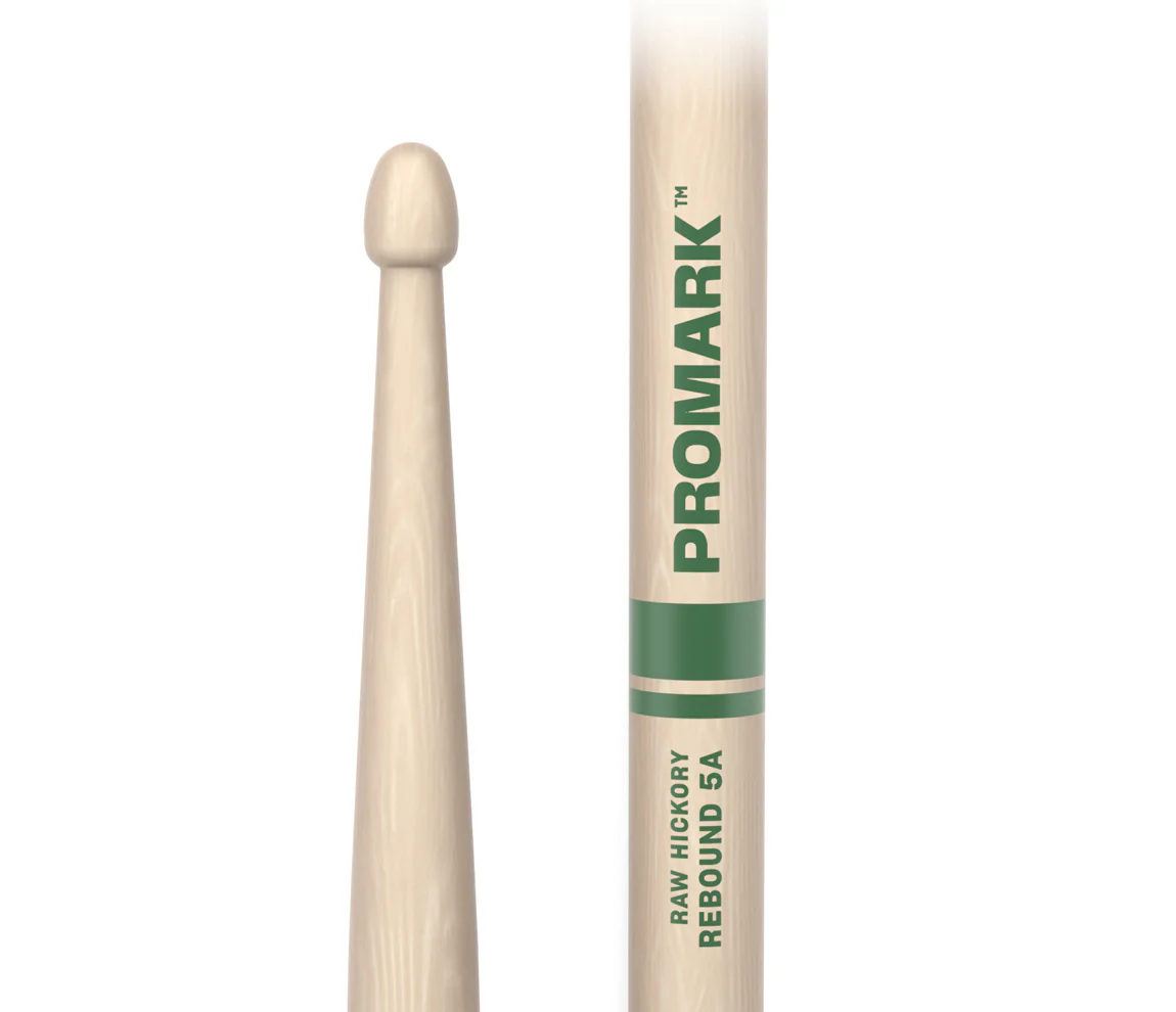 ProMark Rebound 5A Raw Hickory Drumstick, Acorn Wood Tip - Image 2