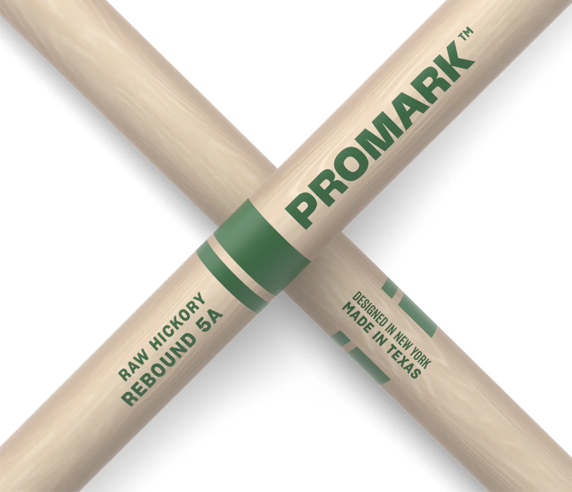 ProMark Rebound 5A Raw Hickory Drumstick, Acorn Wood Tip - Image 5