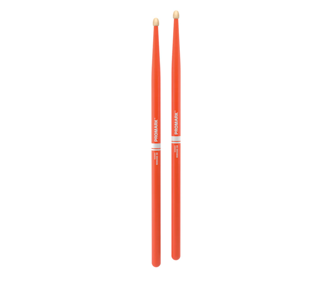 ProMark Rebound 5B Painted Orange Hickory Drumstick, Acorn Wood Tip - Image 3