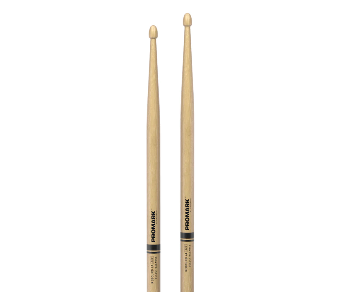 Promark Rebound 7A Hickory Acorn Wood Tip Drumsticks - Image 2