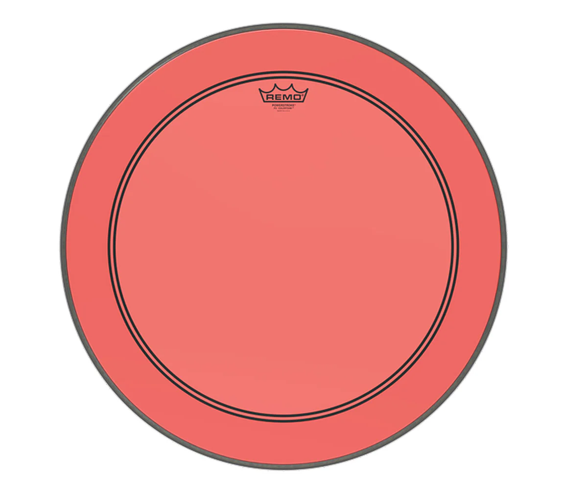 Remo 18" Powerstroke 3 Red Colortone Batter Drum Head with 5" Offset Hole
