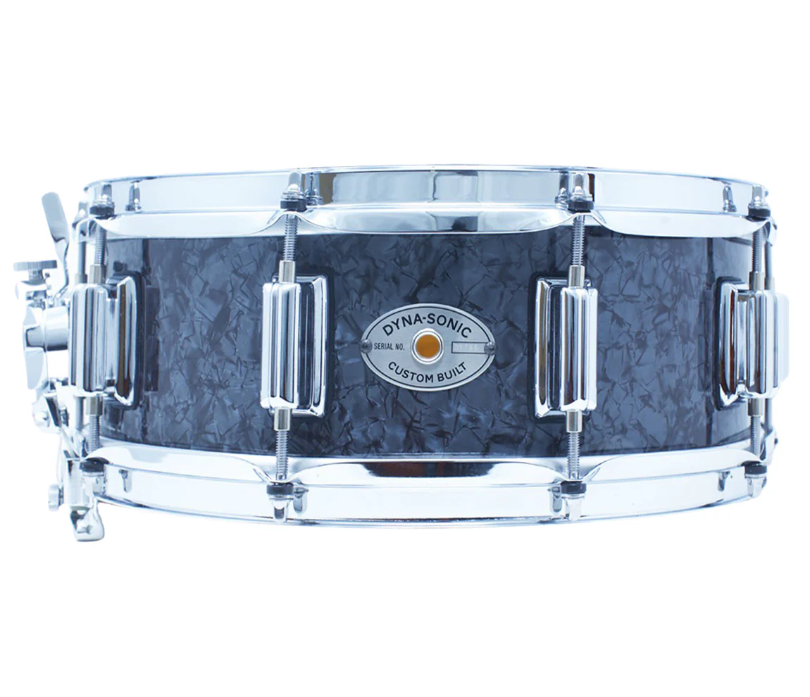 Rogers 14" x 5" Dyna-Sonic Beavertail Lugs Snare Drum - Black Diamond Pearl - Image 3