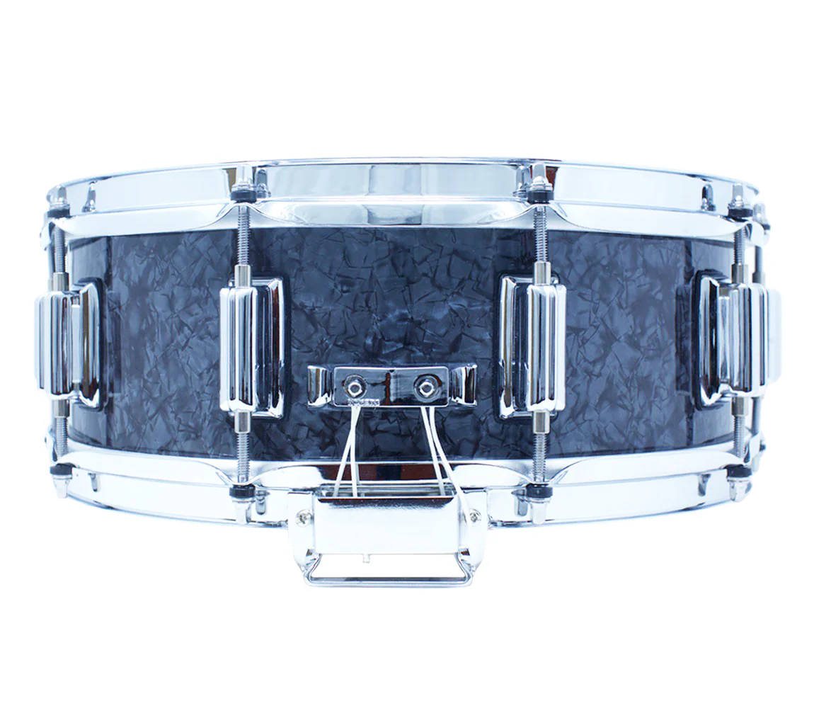 Rogers 14" x 5" Dyna-Sonic Beavertail Lugs Snare Drum - Black Diamond Pearl - Image 4
