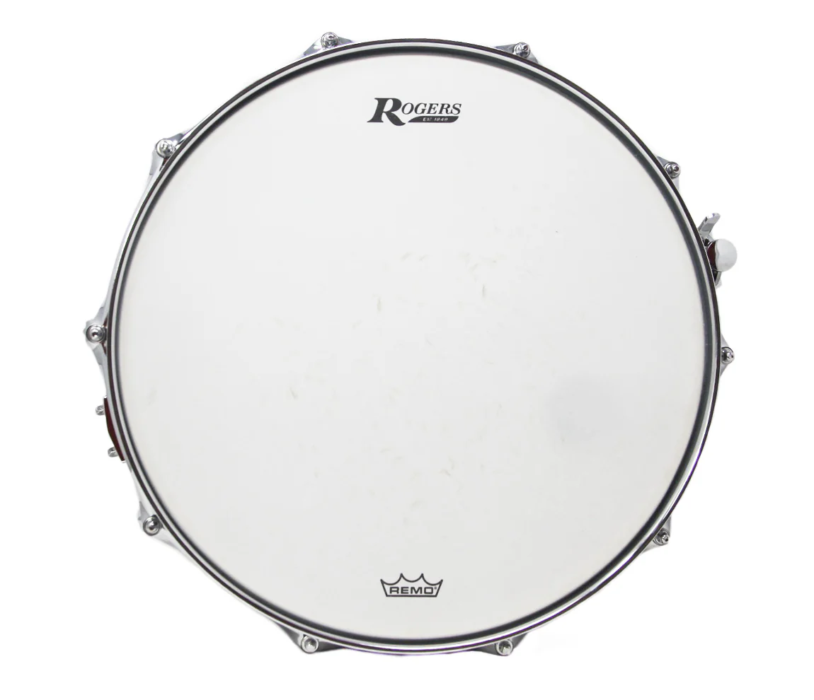 Rogers 14" x 5" Dyna-Sonic Beavertail Lugs Snare Drum - Black Diamond Pearl - Image 7