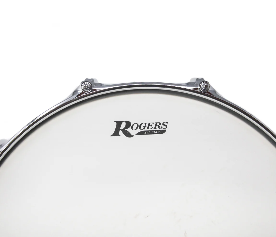 Rogers 14" x 5" Dyna-Sonic Beavertail Lugs Snare Drum - Black Diamond Pearl - Image 8