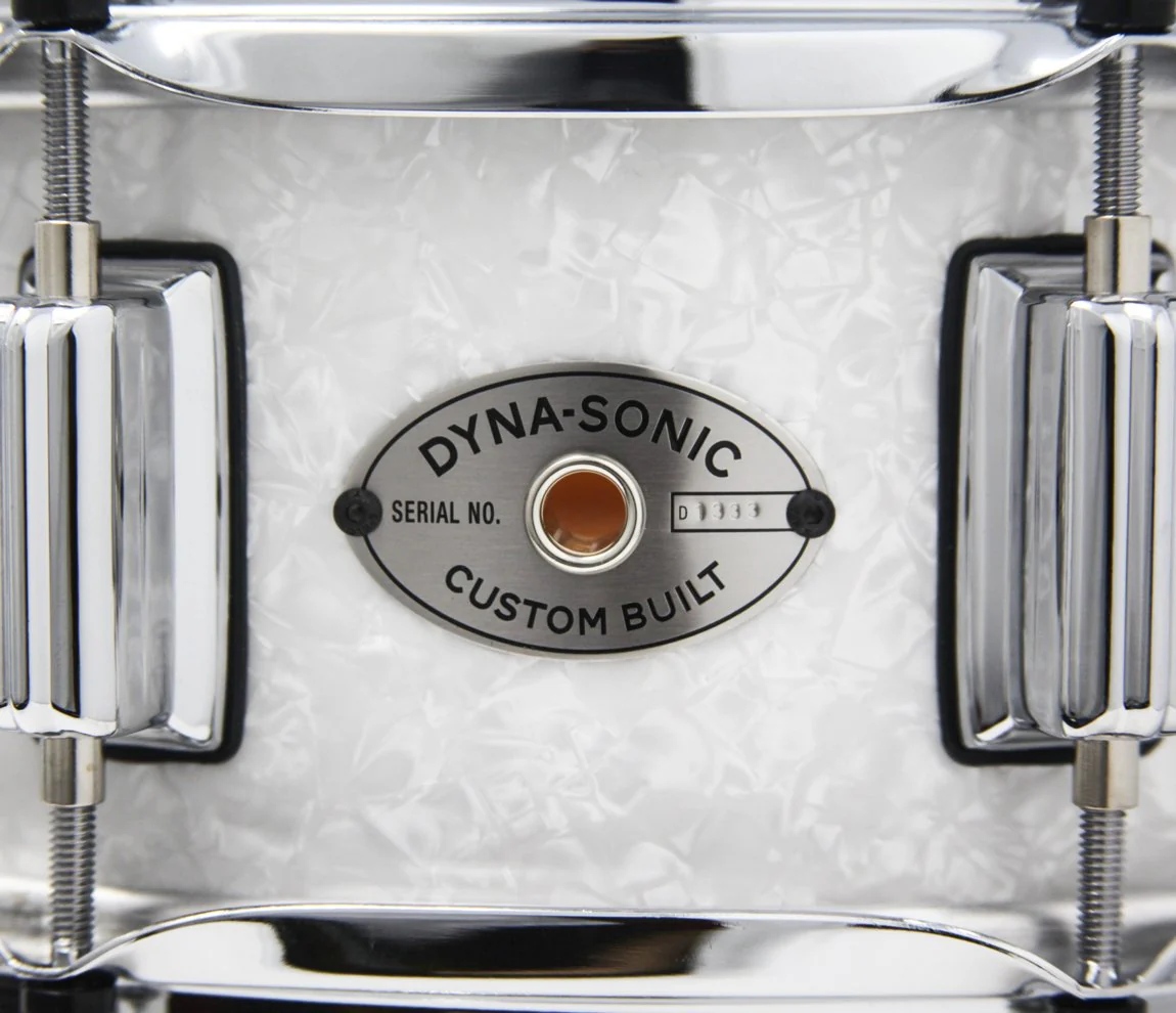 Rogers 14" x 5" Dyna-Sonic Beavertail Lugs Snare Drum - White Marine Pearl - Image 10