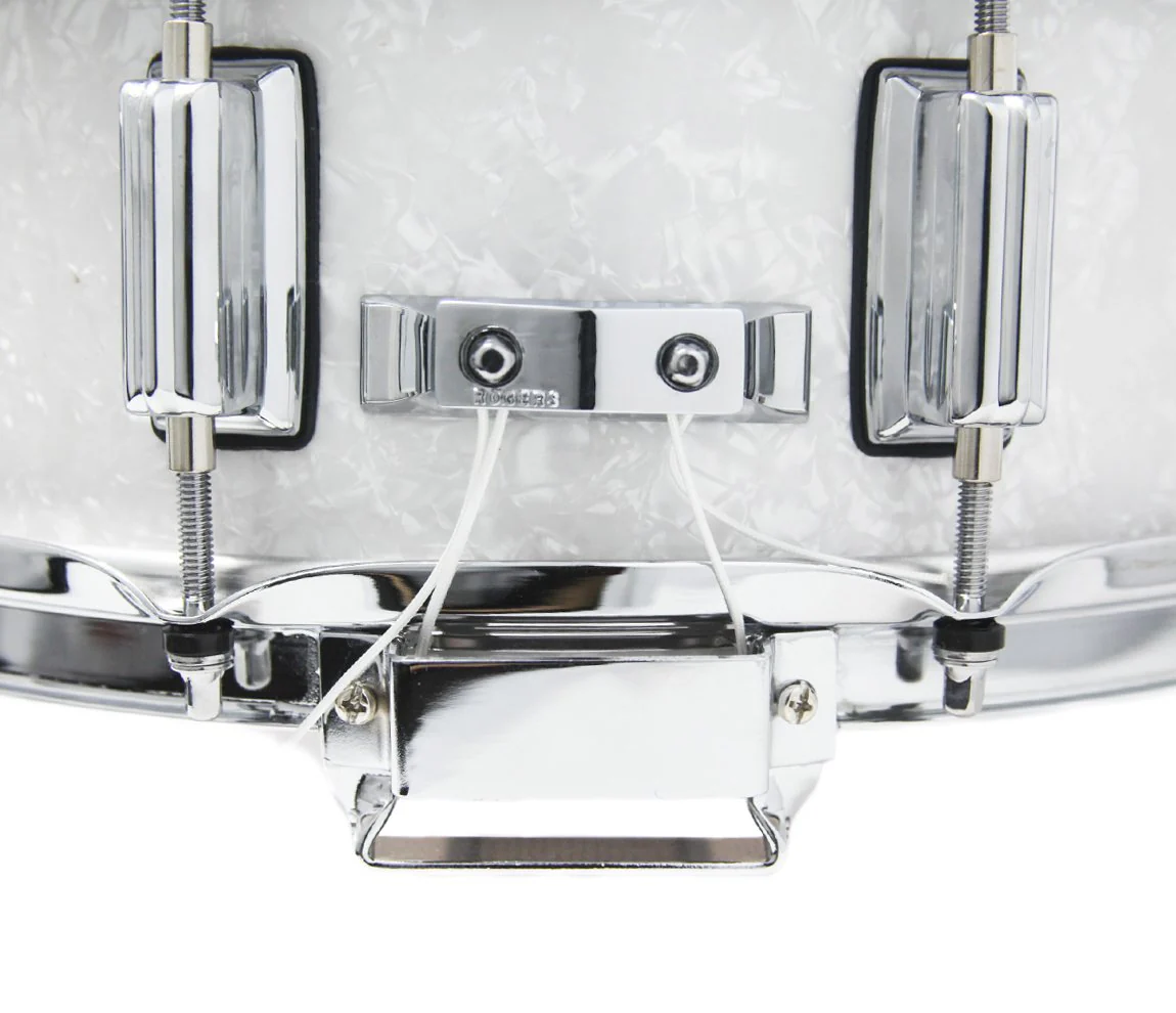 Rogers 14" x 5" Dyna-Sonic Beavertail Lugs Snare Drum - White Marine Pearl - Image 11