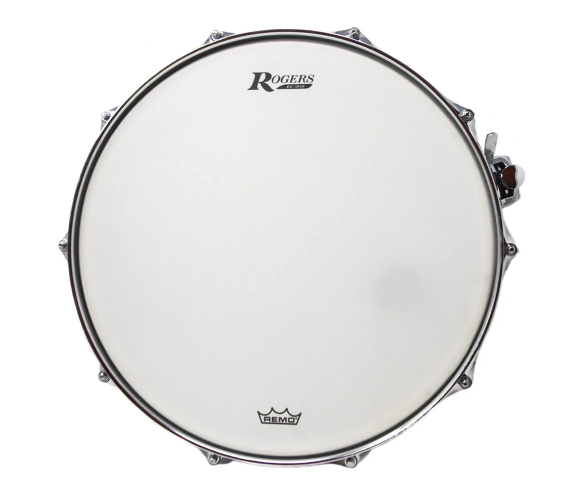 Rogers 14" x 5" Dyna-Sonic Beavertail Lugs Snare Drum - White Marine Pearl - Image 12
