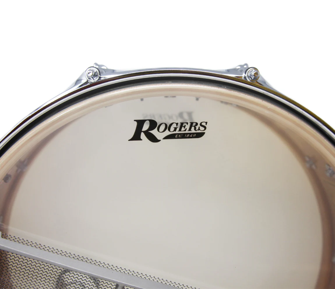 Rogers 14" x 5" Dyna-Sonic Beavertail Lugs Snare Drum - White Marine Pearl - Image 16