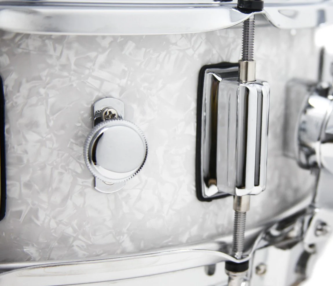 Rogers 14" x 5" Dyna-Sonic Beavertail Lugs Snare Drum - White Marine Pearl - Image 8