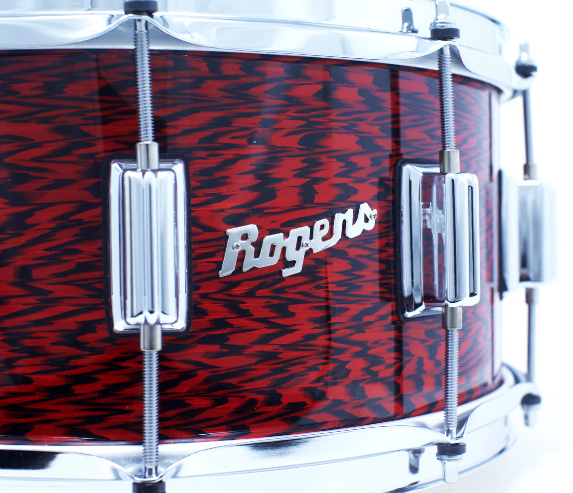 Rogers 14" x 6.5" Dyna-Sonic Beavertail Lugs Snare Drum - Red Onyx - Image 6