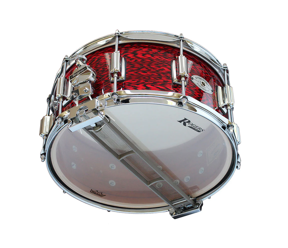 Rogers 14" x 6.5" Dyna-Sonic Beavertail Lugs Snare Drum - Red Onyx - Image 8