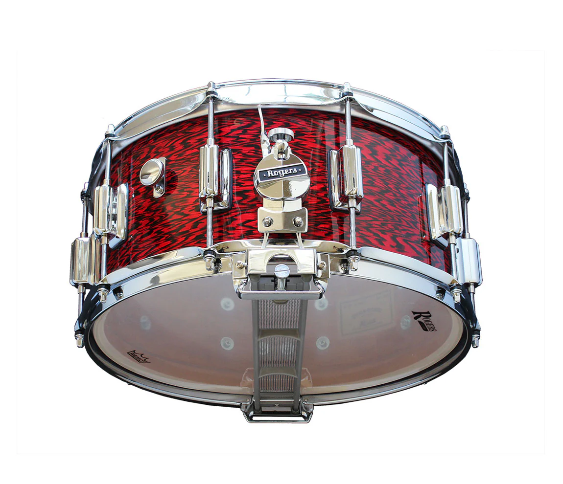 Rogers 14" x 6.5" Dyna-Sonic Beavertail Lugs Snare Drum - Red Onyx - Image 9