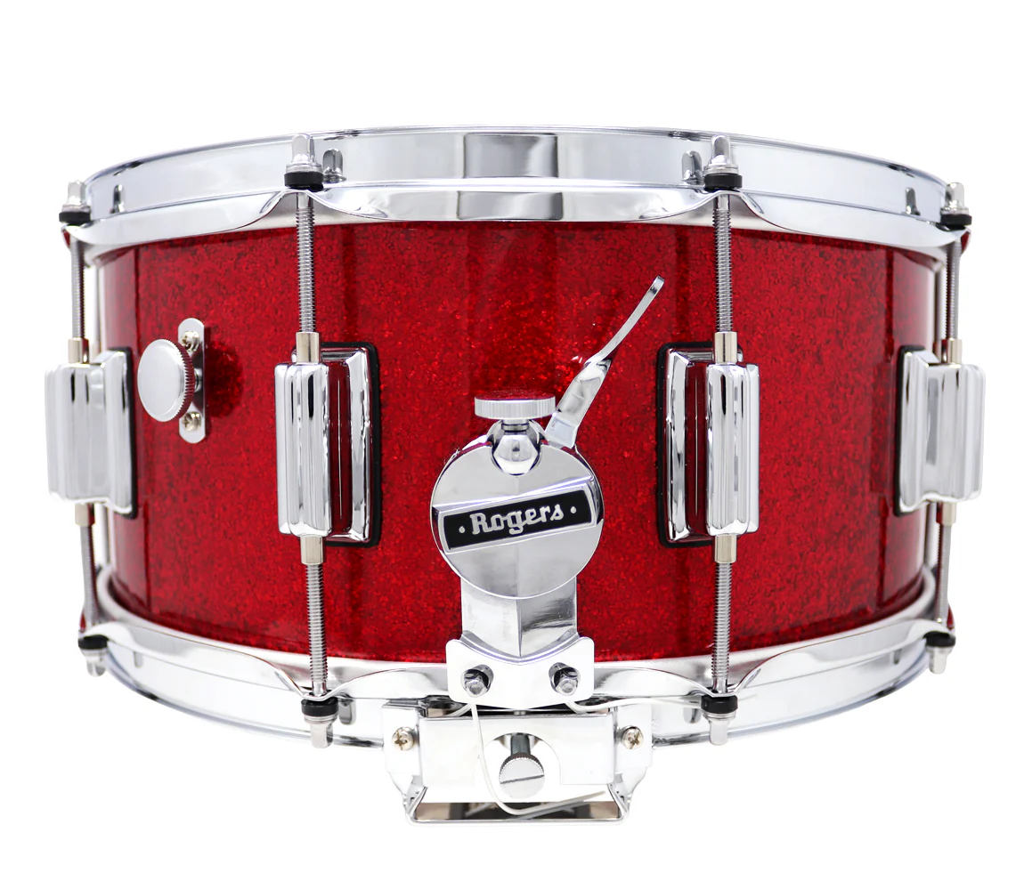 Rogers Dyna-Sonic Beavertail Lugs Red Sparkle 14" x 6.5" Snare Drum - Image 3