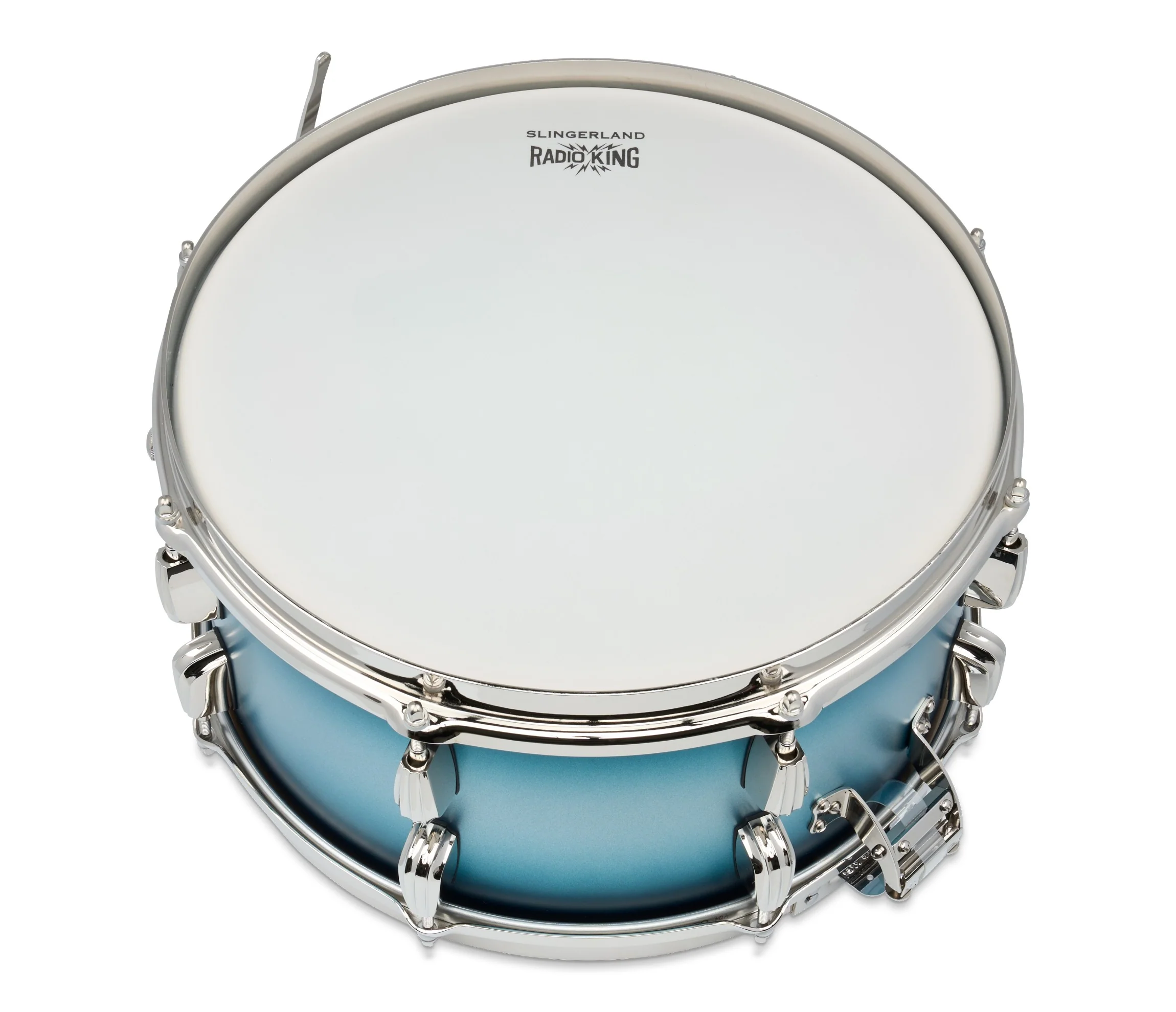 Slingerland Radio King 14" x 7" Snare Drum In Blue and Silver Lacquer - Image 5