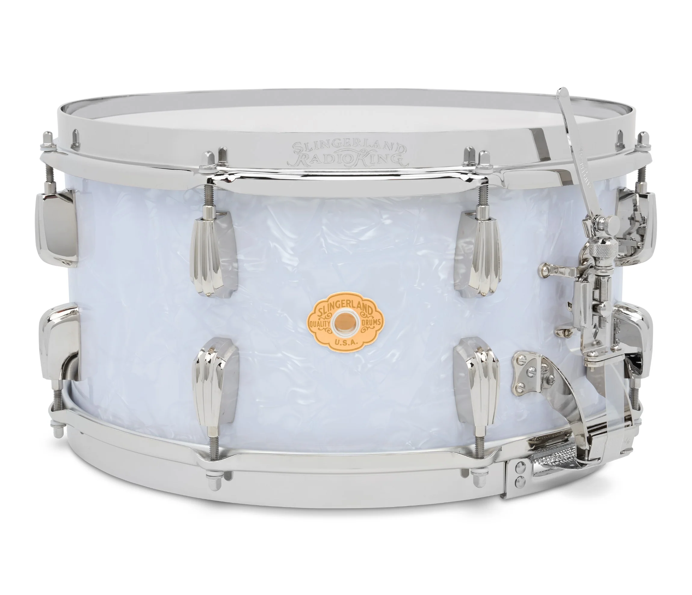 Slingerland Radio King 14" x 7" Snare Drum In White Marine Pearl