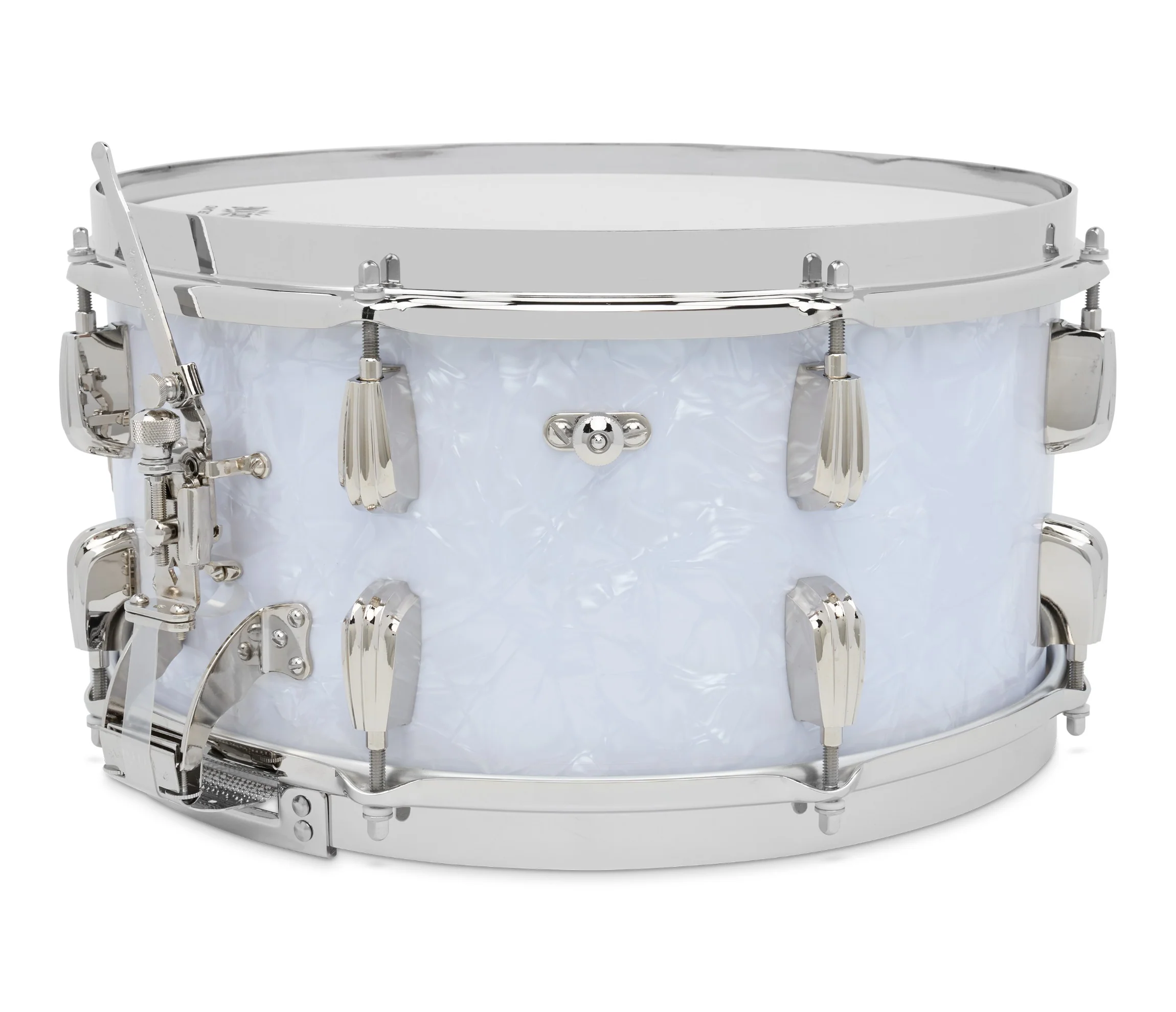 Slingerland Radio King 14" x 7" Snare Drum In White Marine Pearl - Image 3