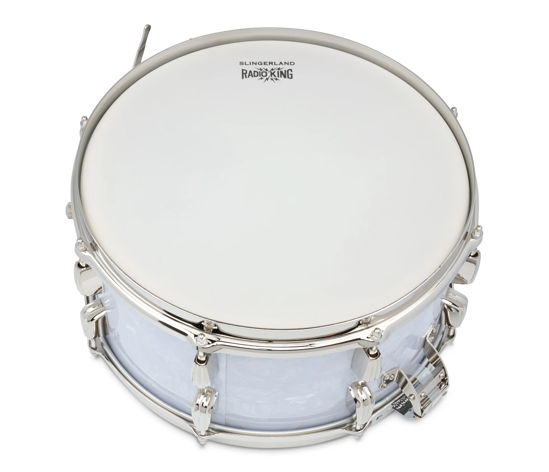 Slingerland Radio King 14" x 7" Snare Drum In White Marine Pearl - Image 5