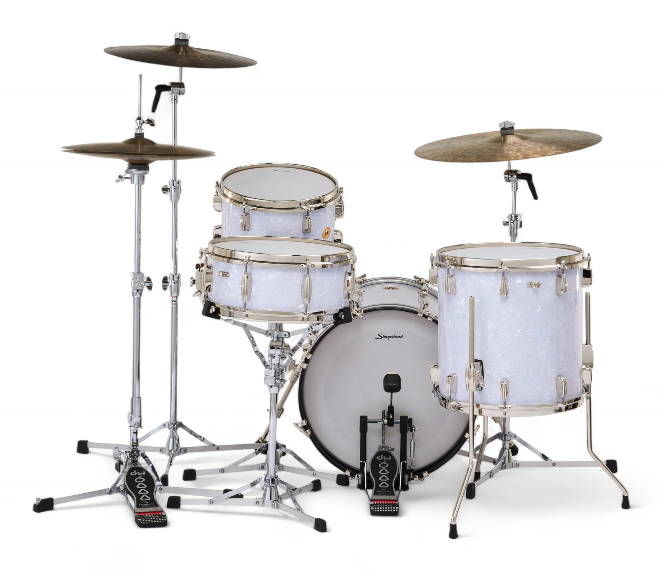 Slingerland Radio King 18" 4-Piece Shell Pack w/ Snare in White Marine Pearl 18/12/14/5.5sn - Image 2