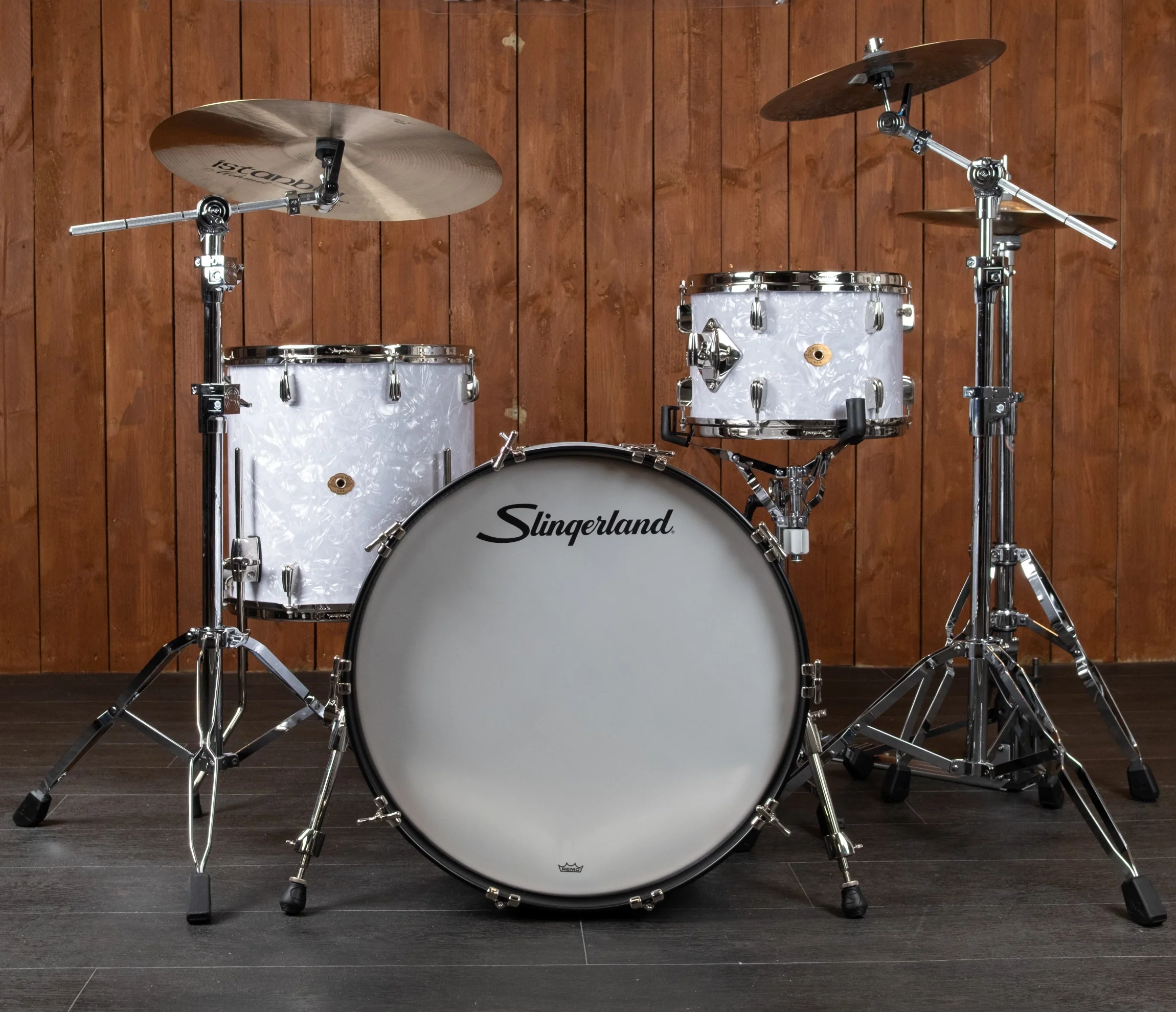 Slingerland Radio King 22" 3-Piece Shell Pack in White Marine Pearl 22/13/16 - Image 3