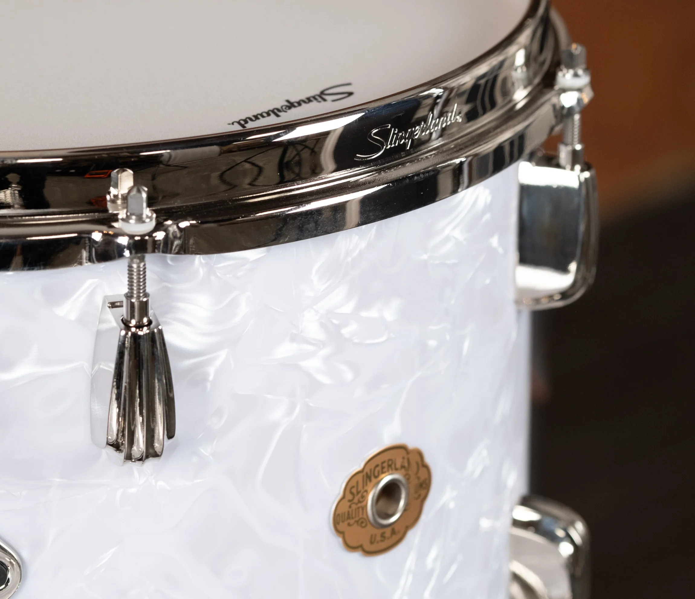 Slingerland Radio King 22" 3-Piece Shell Pack in White Marine Pearl 22/13/16 - Image 7