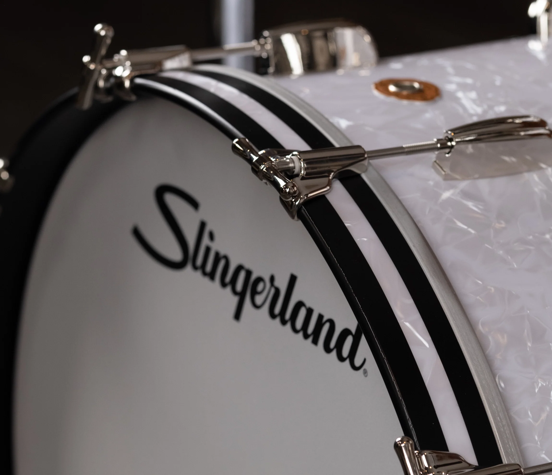 Slingerland Radio King 22" 3-Piece Shell Pack in White Marine Pearl 22/13/16 - Image 9
