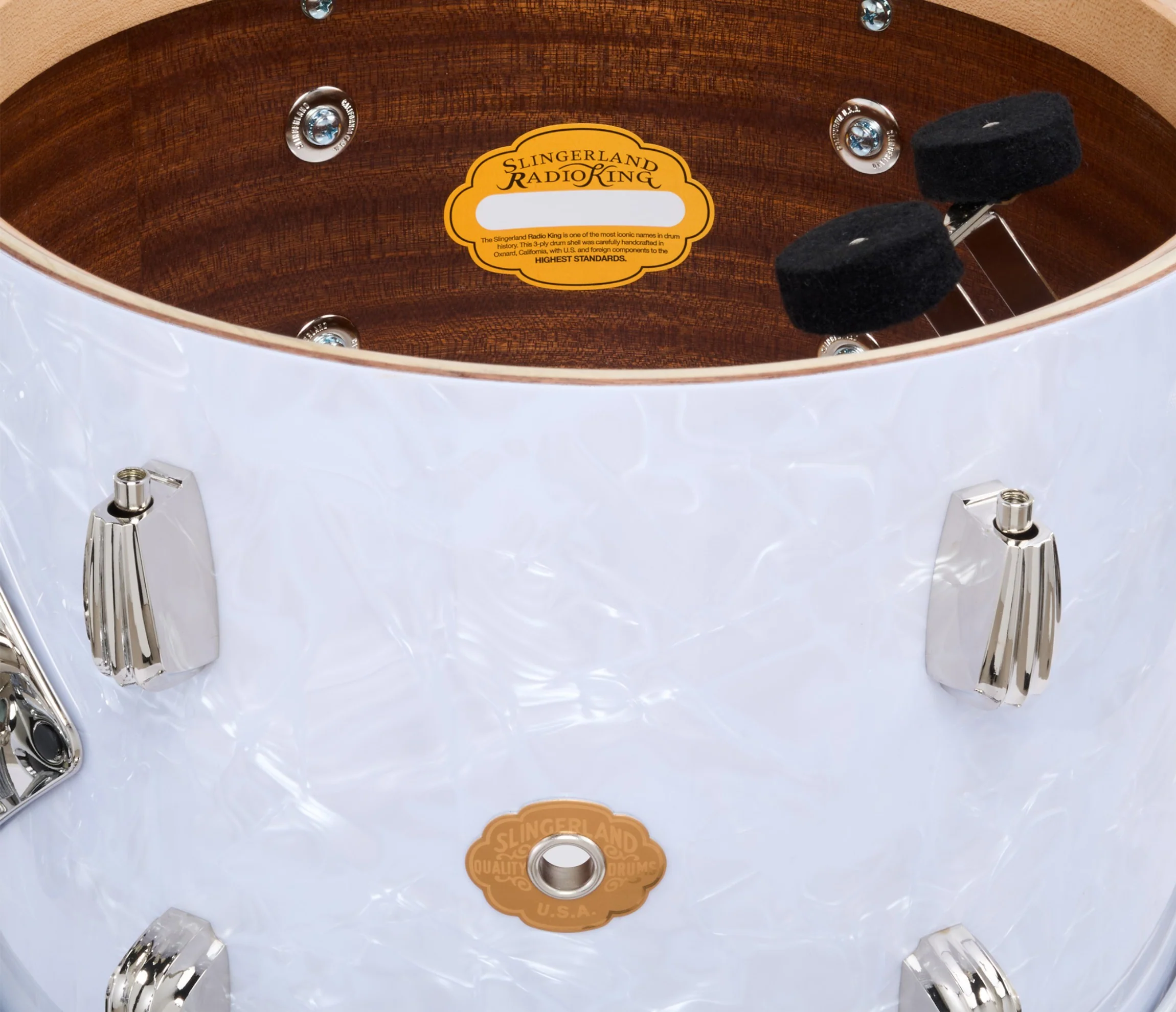 Slingerland Radio King 22" 4-Piece Shell Pack in White Marine Pearl 22/10/12/16 - Image 7