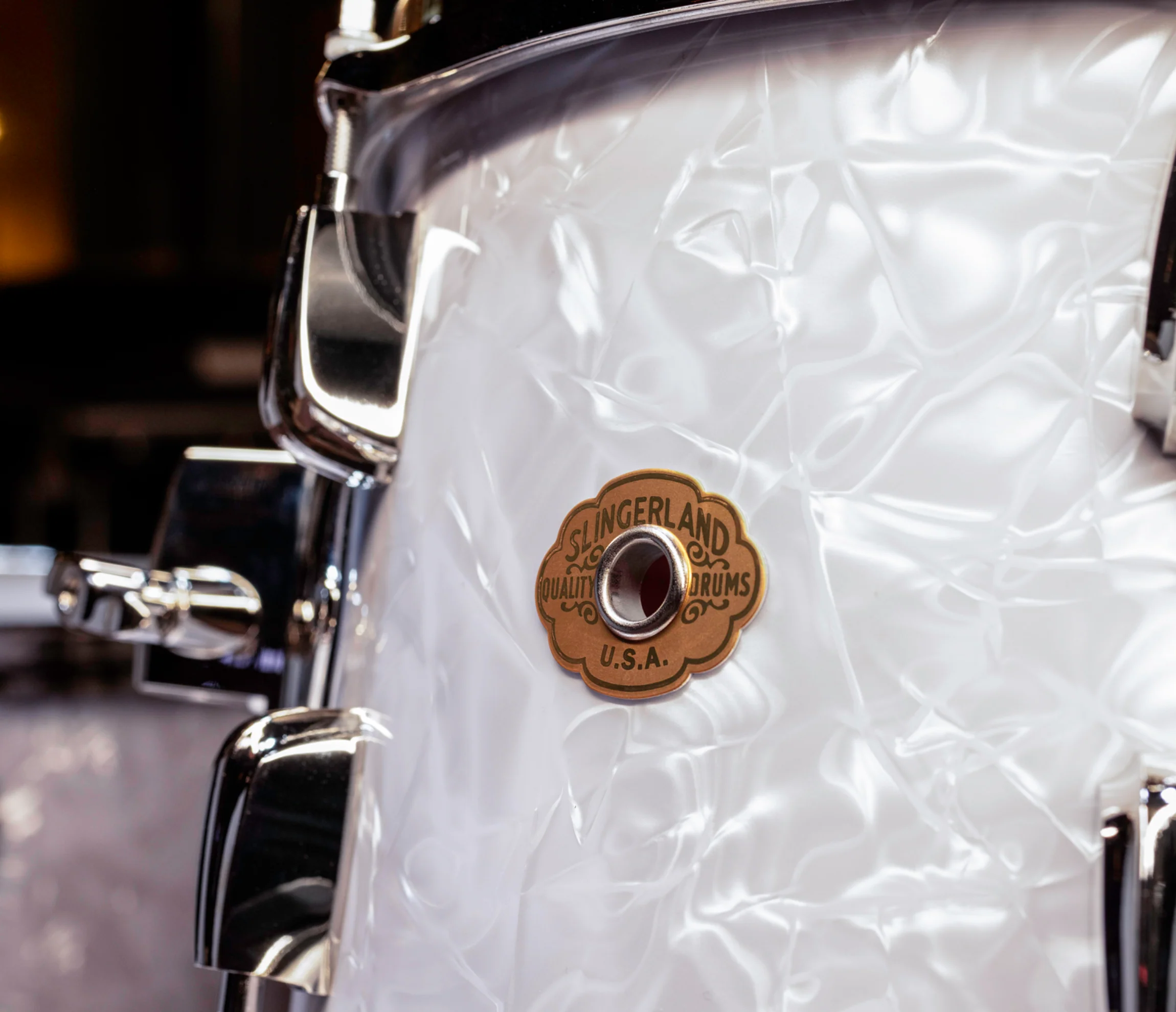 Slingerland Radio King 22" 3-Piece Shell Pack in White Marine Pearl 22/13/16 - Image 11