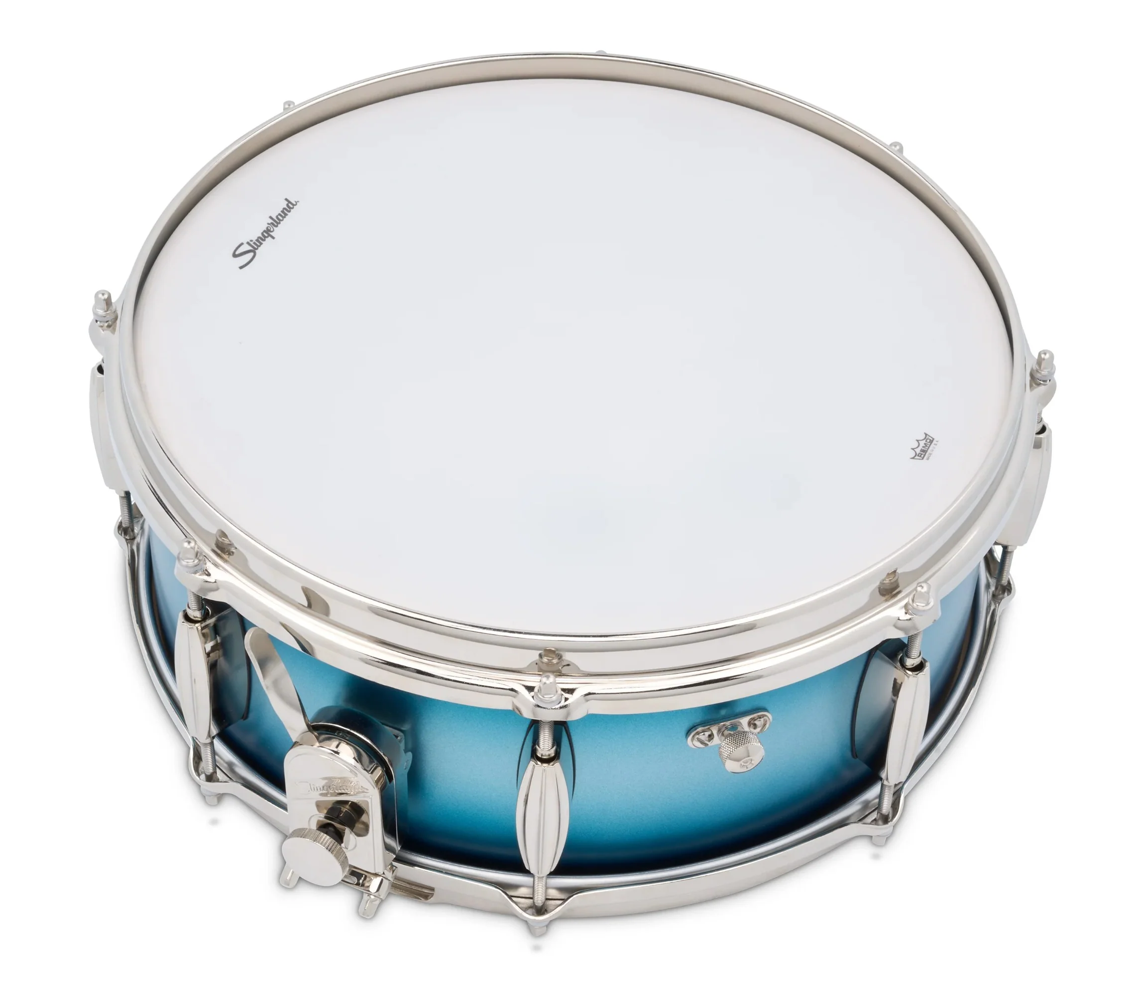 Slingerland Radio King Artist 14" x 5.5" Snare Drum in Blue and Silver Lacquer - Image 4